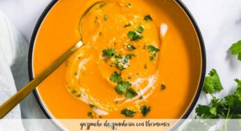 Gazpacho de zanahoria ligero con Thermomix