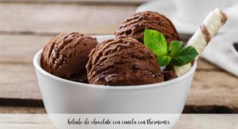 Helado de chocolate con canela con thermomix