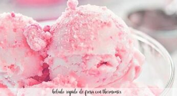 Helado rapido de fresa con thermomix