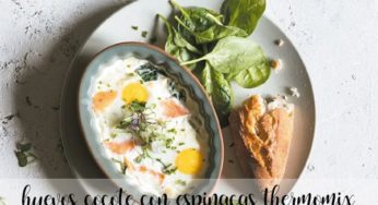 Huevos en cocote con espinacas con Thermomix