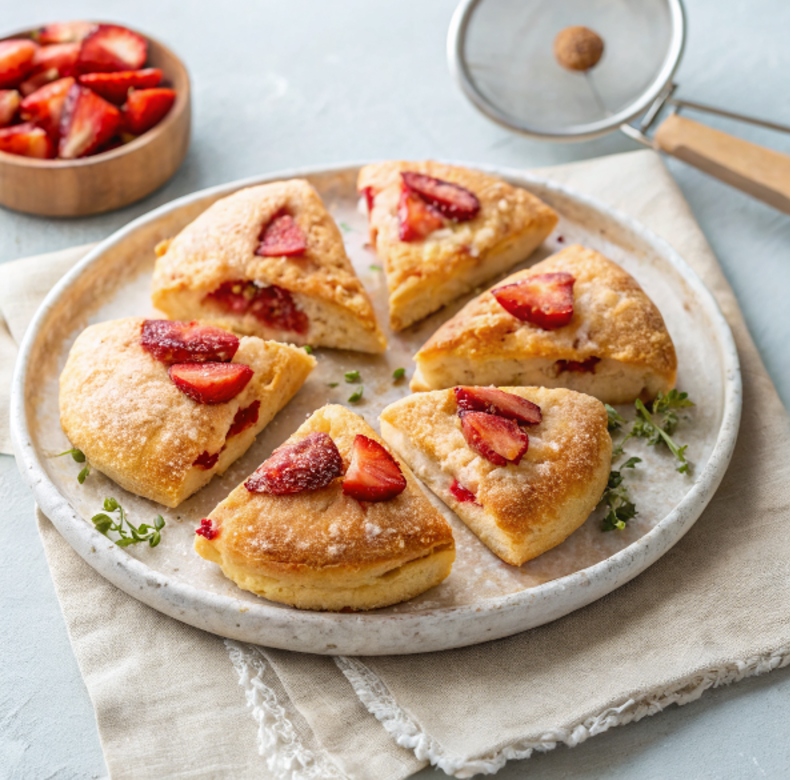 Mini bollitos de fresa y tomillo en freidora de aire - airfryer