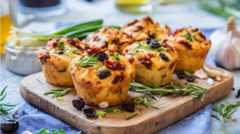 Muffins de focaccia en freidora de aire - airfryer