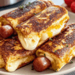 Rollitos de sándwich de hot dog con queso a la parrilla en freidora de aire - airfryer