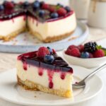 Tarta de queso con arándanos en freidora de aire - air fryer