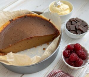 Tarta de yogur de chocolate en freidora de aire