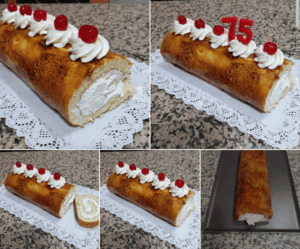 Brazo de Nata y Crema de Yemas con Thermomix