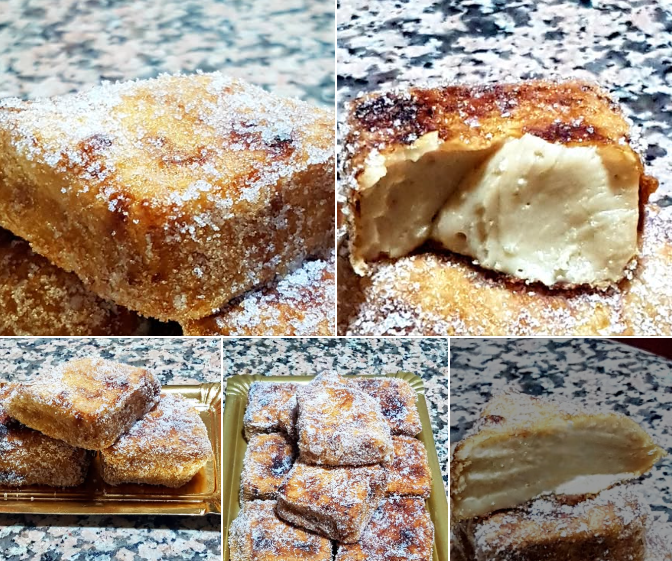 Leche frita de turrón con thermomix