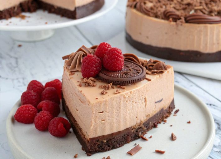 Tarta de queso y chocolate sin horno con Thermomix