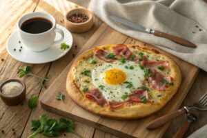 Pizza de desayuno en freidora de aire