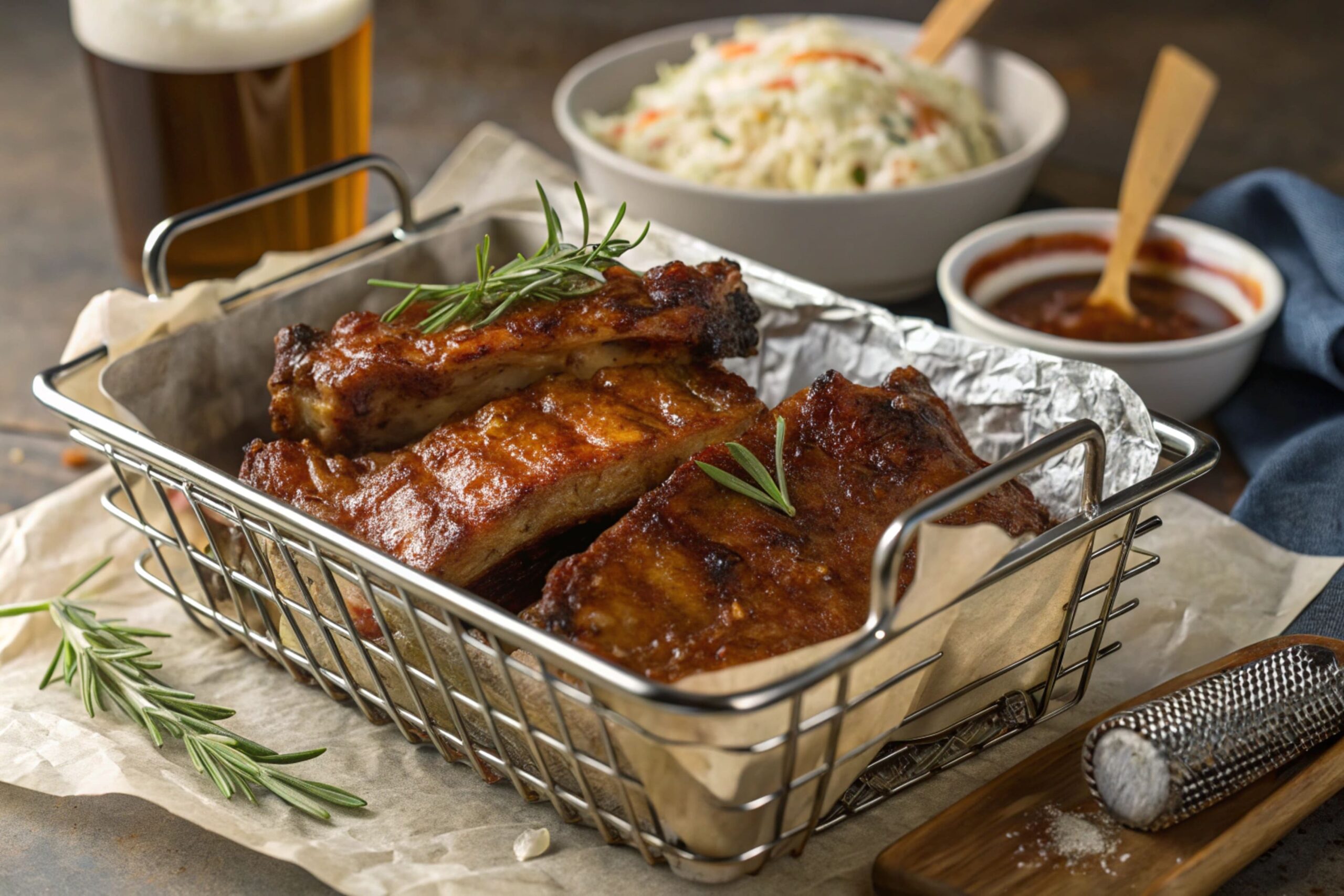 Costillas de cerdo estilo BBQ con freidora de aire - air fryer