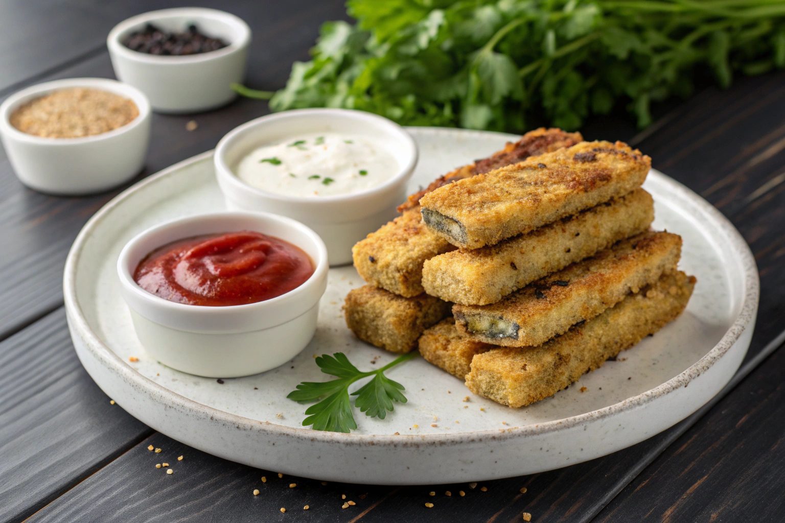Bastones de berenjena con freidora de aire – air fryer