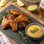 alitas de pollo a la miel y mostaza con freidora de aire - airfryer