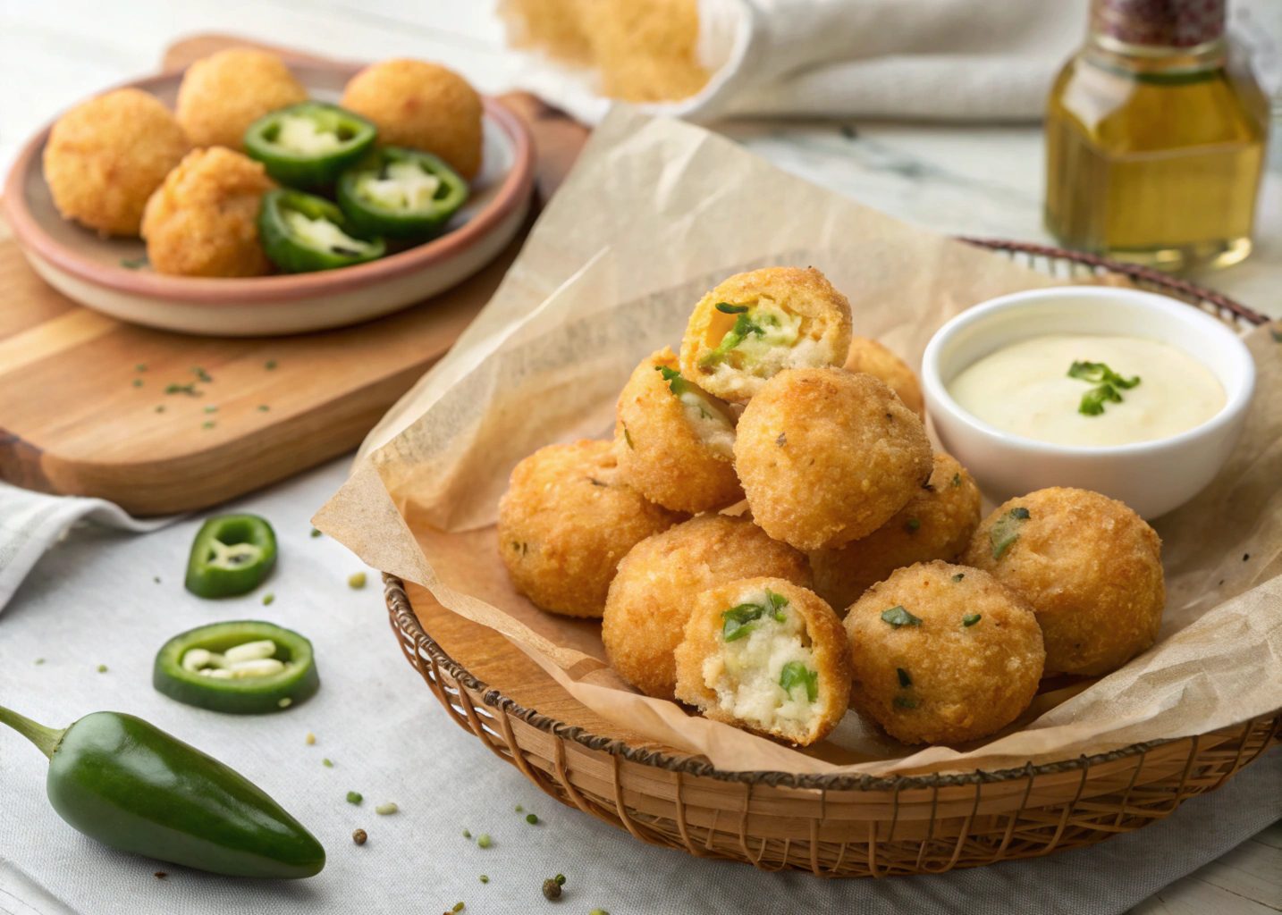 Bolitas de jalapeño con queso crema con freidora de aire - Airfryer
