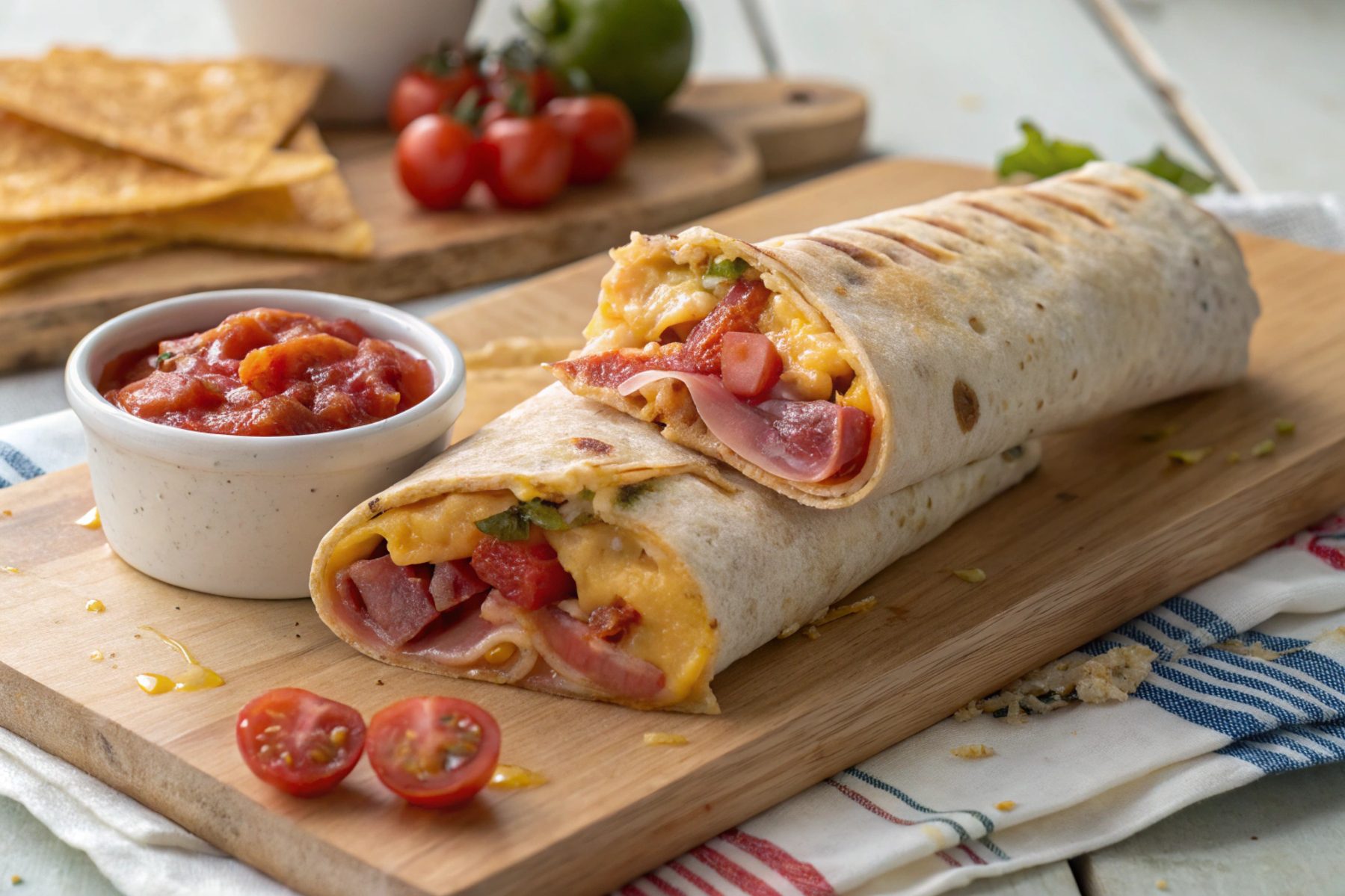Burritos de jamón y queso en freidora de aire - air fryer