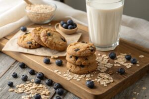 Galletas de avena y arándanos en freidora de aire