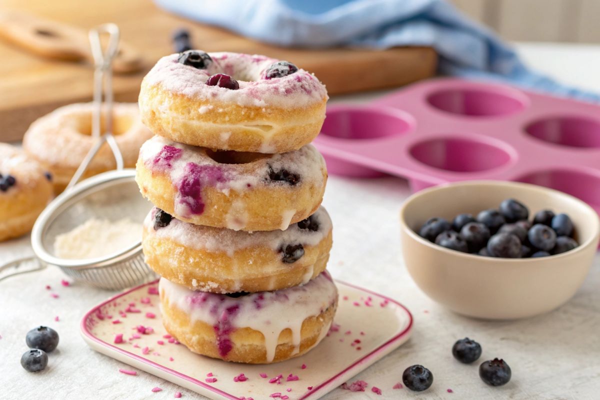 Donuts de arándanos caseros con Thermomix