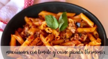 Macarrones con tomate y carne picada con thermomix