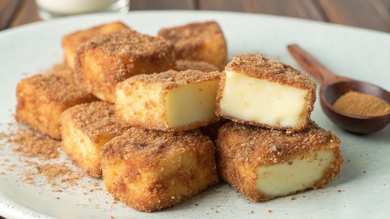 Leche frita en freidora de aire