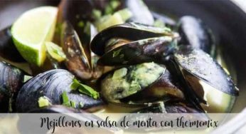 Mejillones en salsa de menta con thermomix