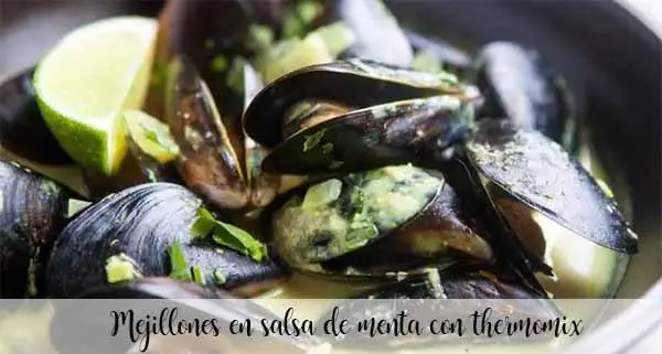 Mejillones en salsa de menta con thermomix