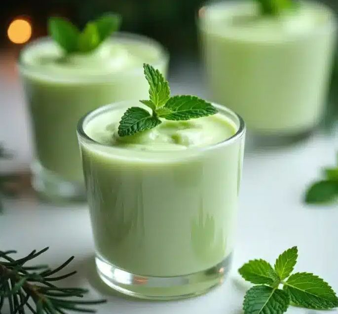 Verrine de mousse de pepino y menta con thermomix