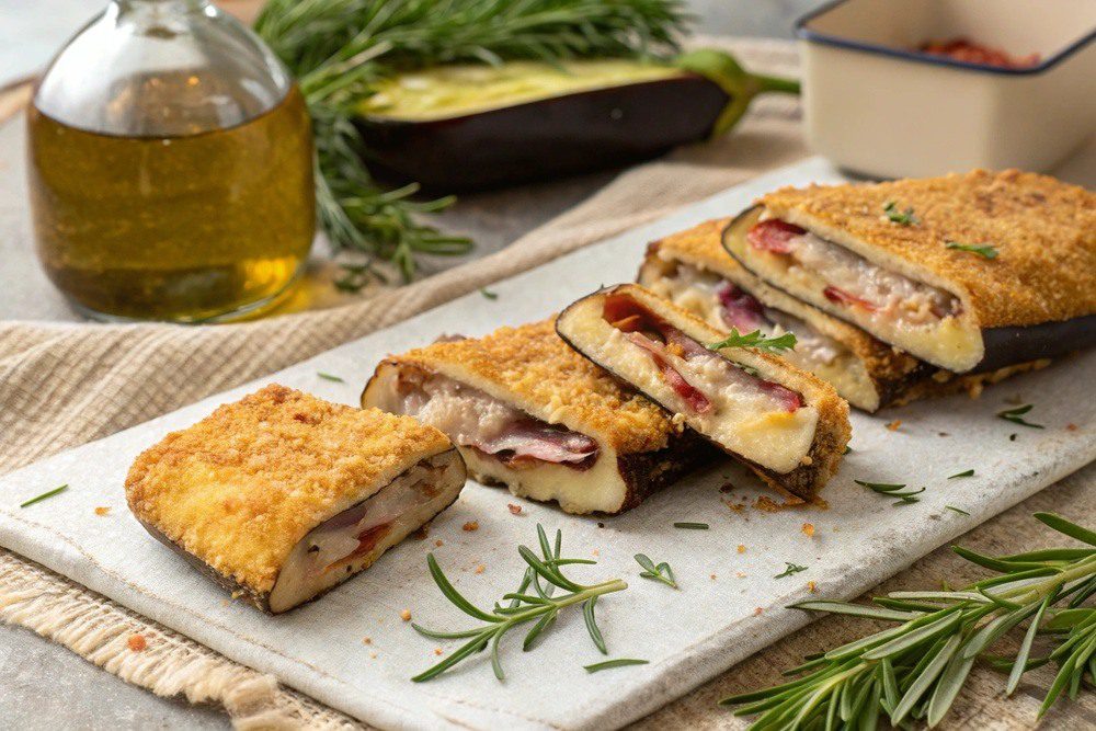 Berenjenas Rebozadas a la Milanesa con Freidora de Aire
