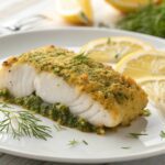 Bacalao crujiente con costra de brócoli con freidora de aire