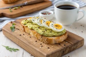 Tosta de Aguacate con Huevos Duros en Freidora de Aire