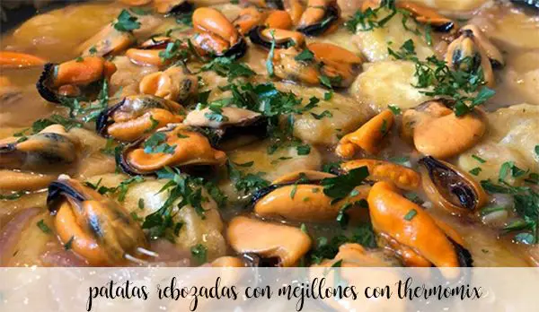 Patatas rebozadas con mejillones con Thermomix