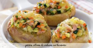 Patatas rellenas de verduras con thermomix