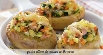 Patatas rellenas de verduras con thermomix