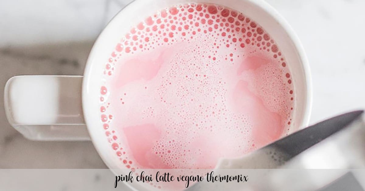 Pink chai latte vegano con thermomix