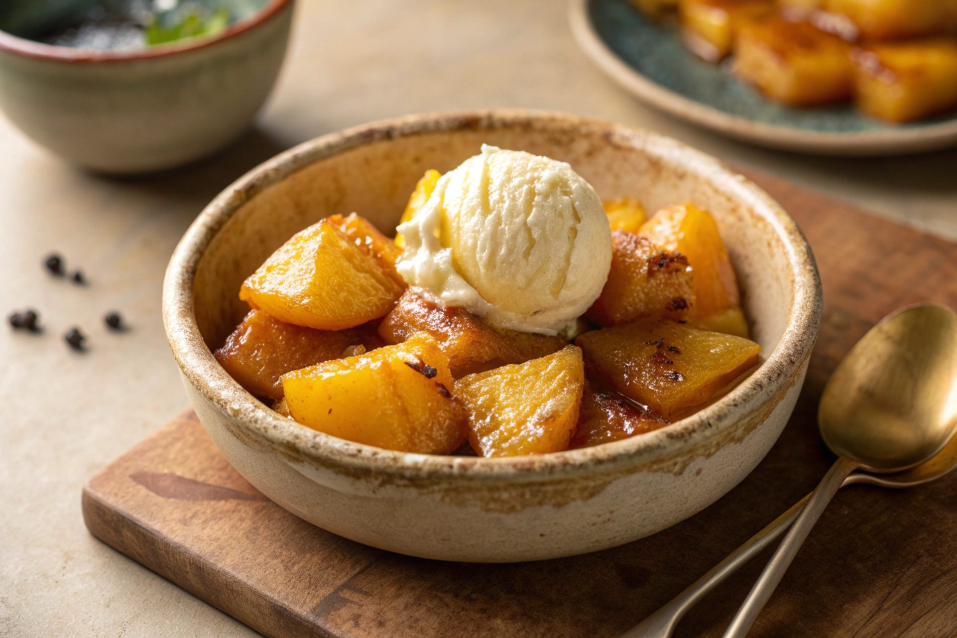 Piña caramelizada en freidora de aire - air fryer
