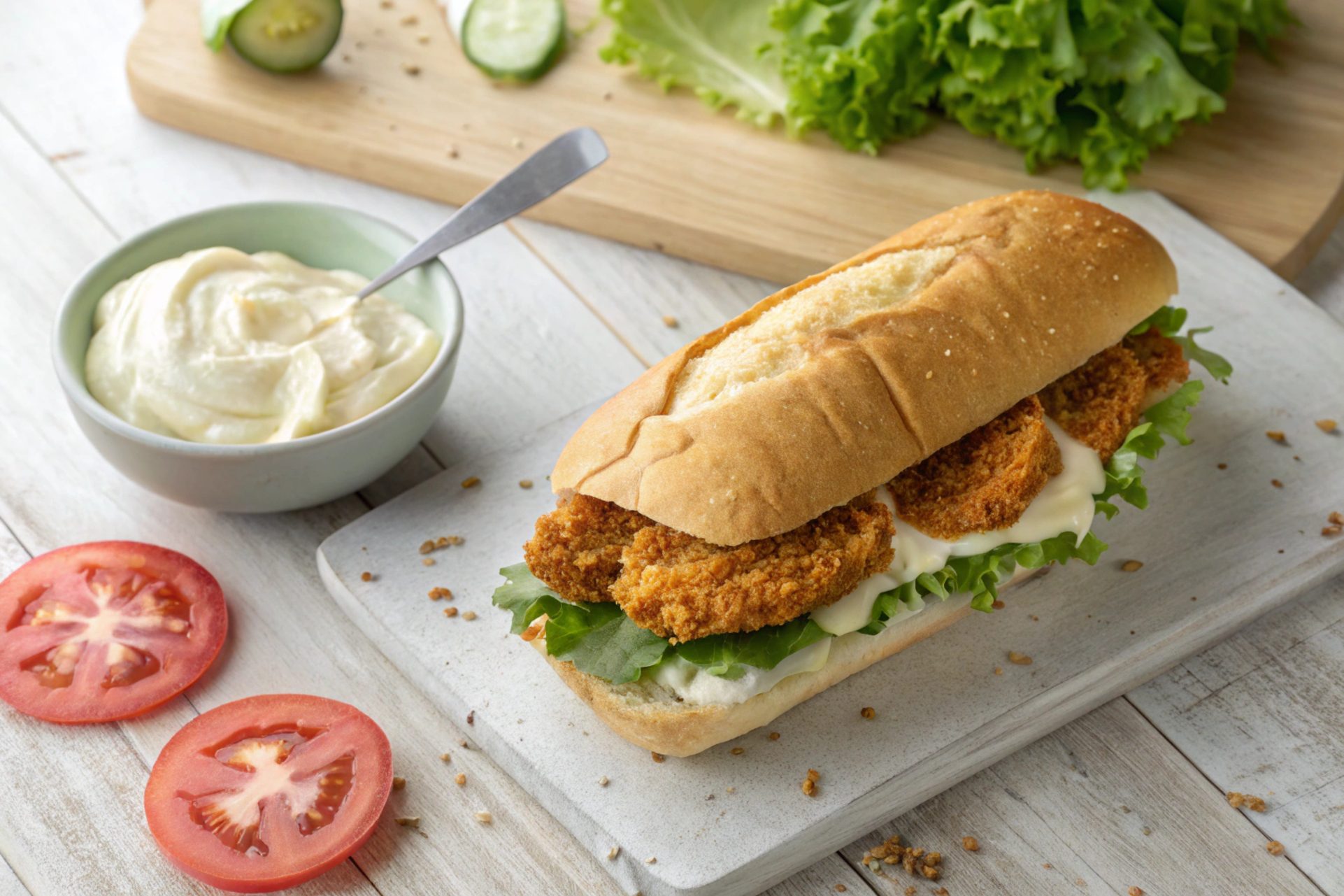 Sándwich de pollo crujiente en freidora de aire - air fryer