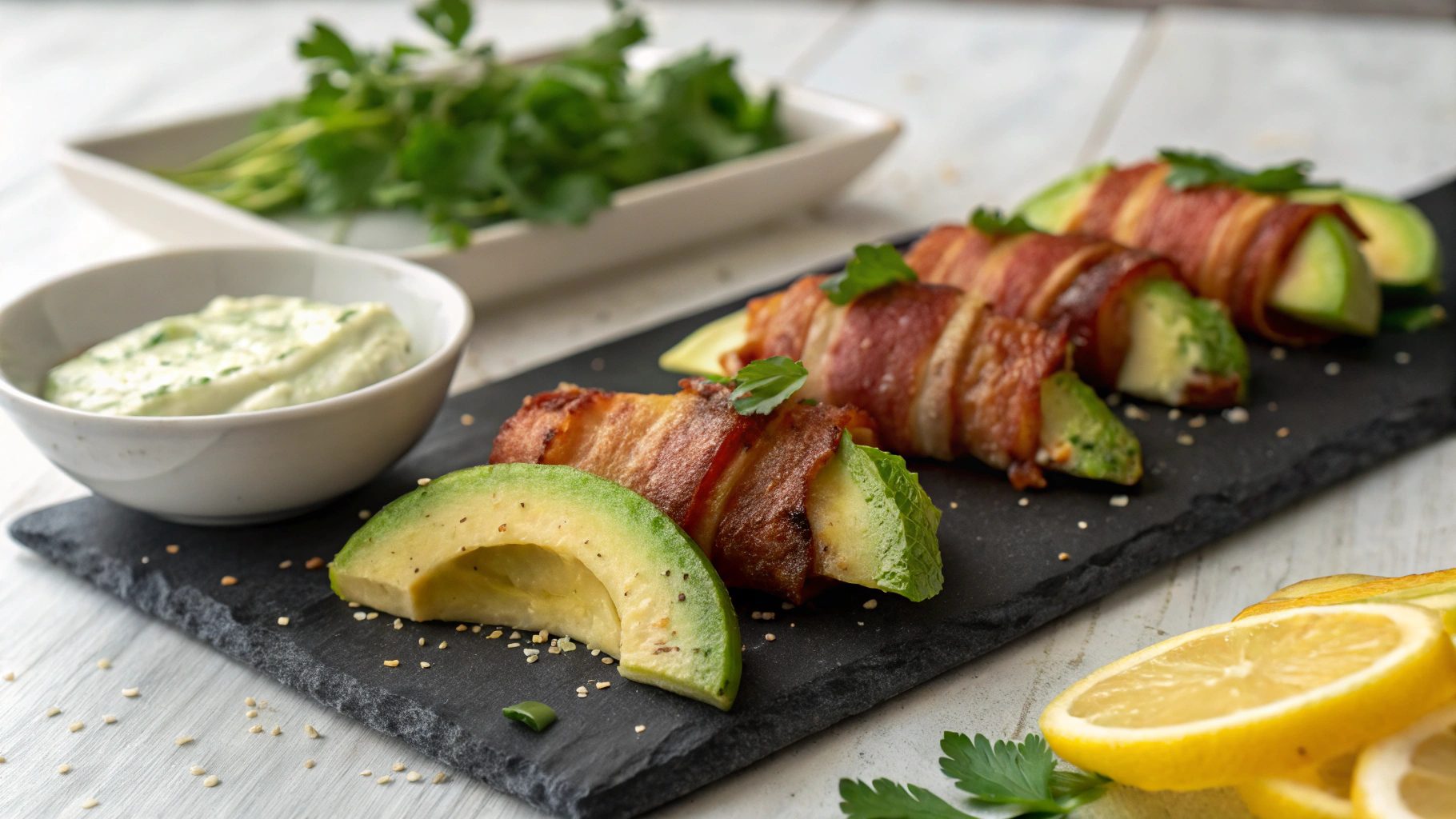 Bacon relleno de aguacate con freidora de aire - airfryer