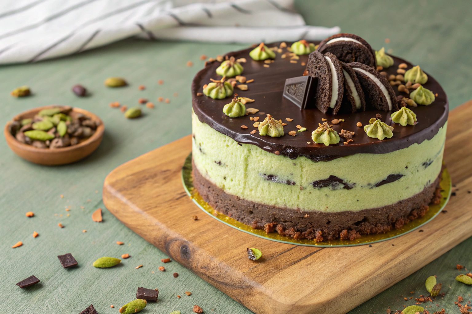 Tarta Dubai de pistacho con Thermomix