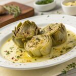 Alcachofas con aderezo de ajo en Thermomix