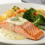Salmón al vapor con salsa de limón con Thermomix