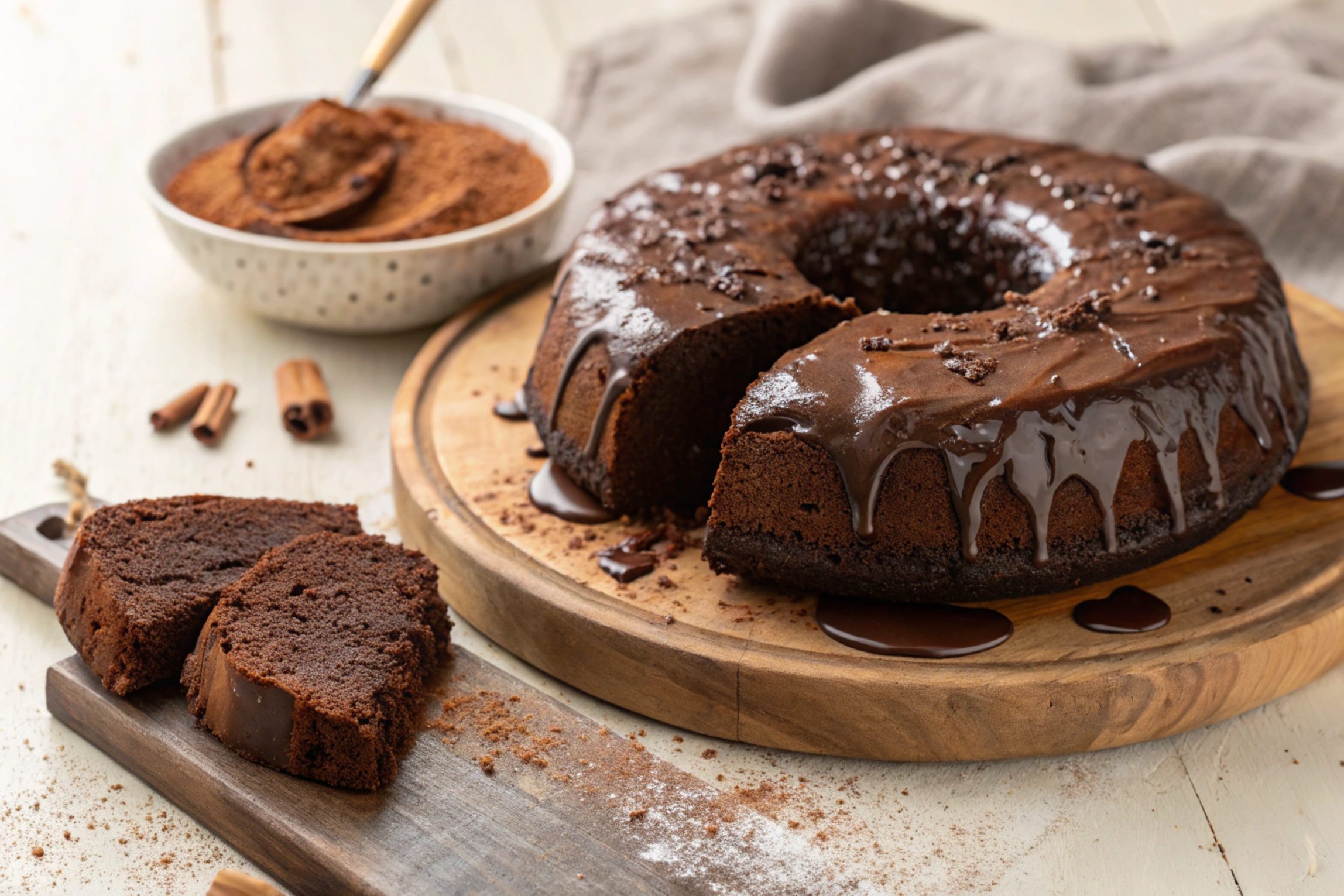 Bizcocho humedo de chocolate en freidora de aire - airfryer