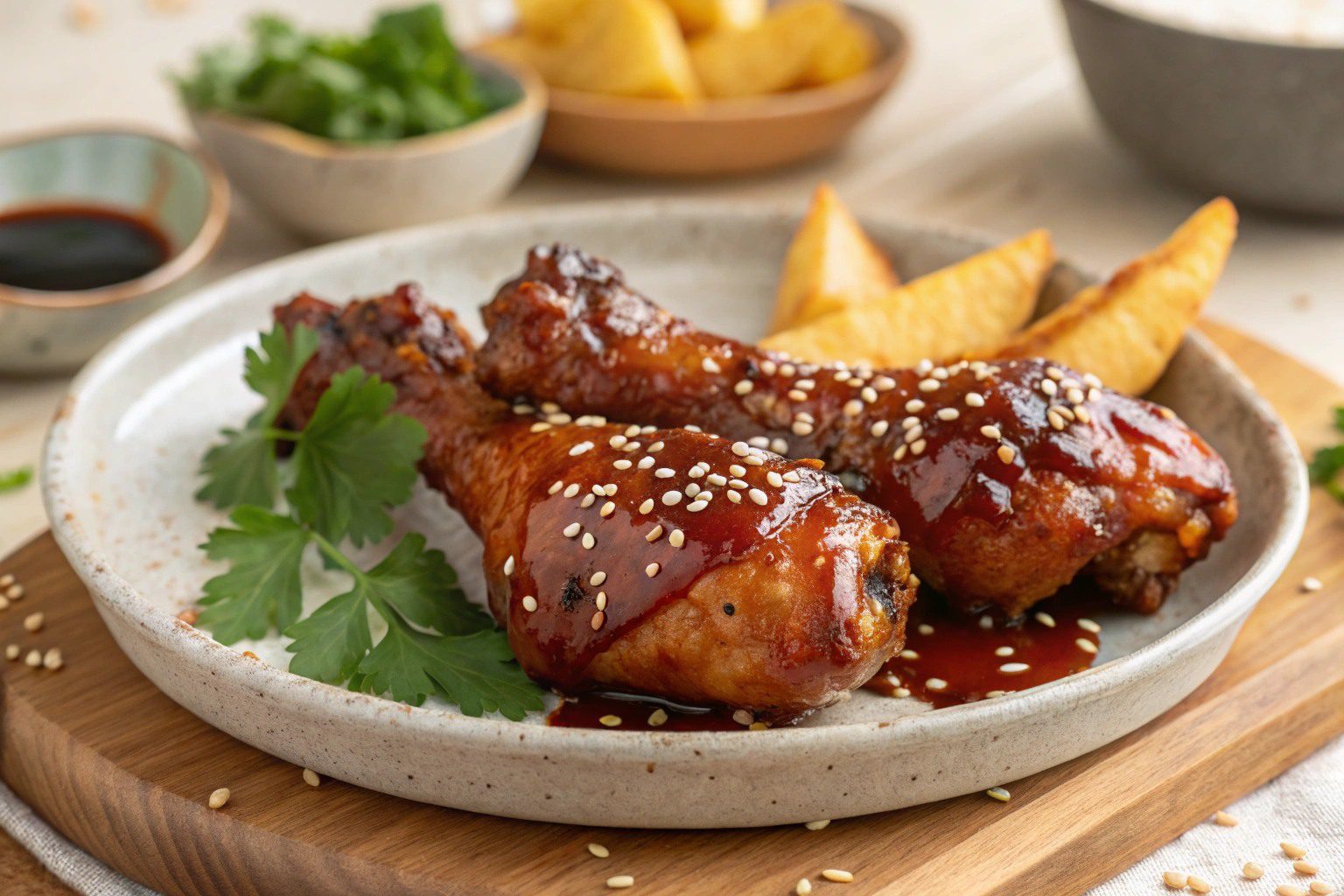 Pollo a la coca cola con freidora de aire