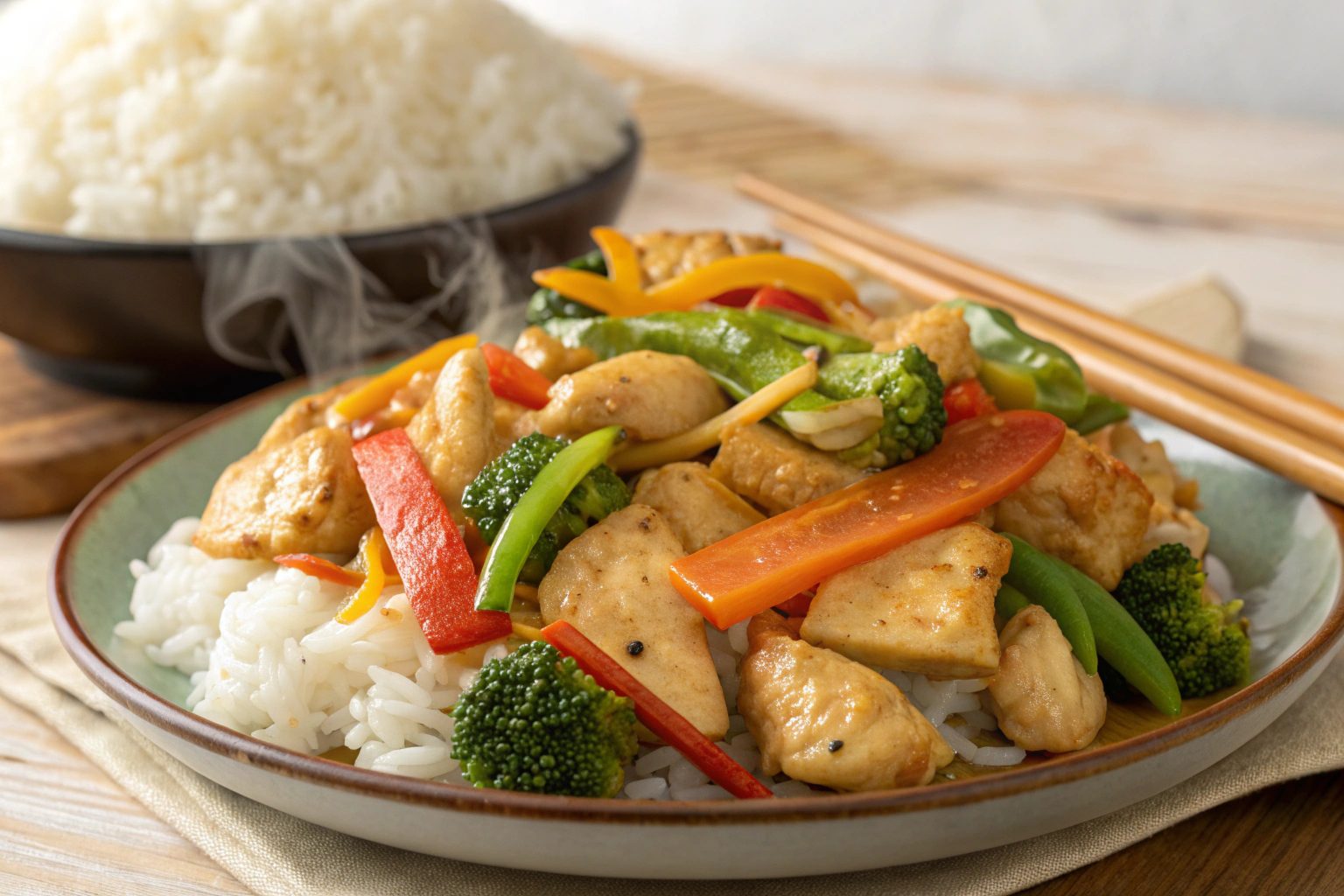 Pollo hibachi crujiente y jugoso en freidora de aire