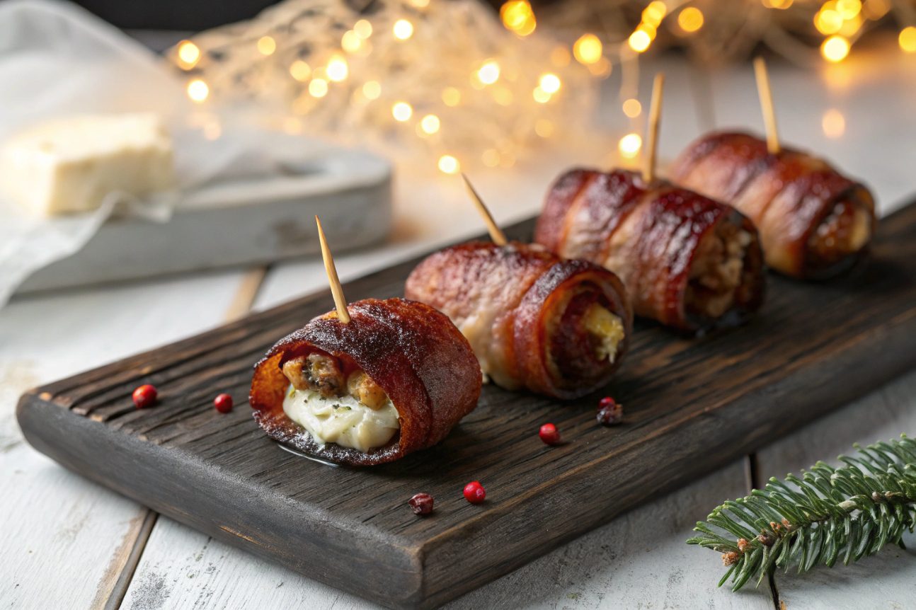Dátiles Rellenos con Bacon en Freidora de Aire