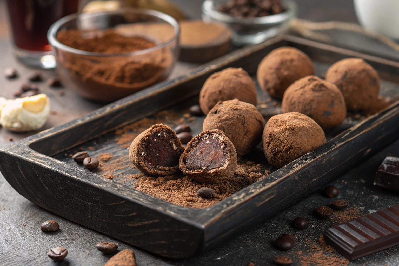 Trufas de chocolate y café en Thermomix