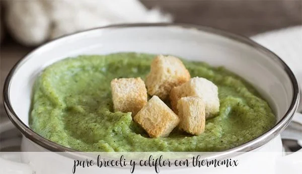 Puré de brócoli y coliflor con Thermomix