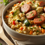 Arroz Meloso con Verduras y Salchicha en Thermomix