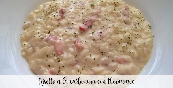 Risotto a la carbonara con thermomix