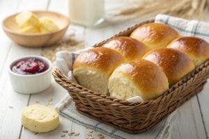 Panes de leche estilo japonés en freidora de aire