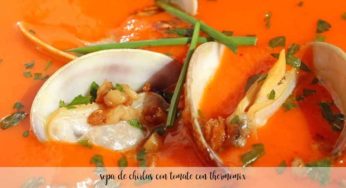 Sopa de chirlas y tomate con thermomix