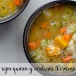 Sopa de quinoa y verduras con Thermomix