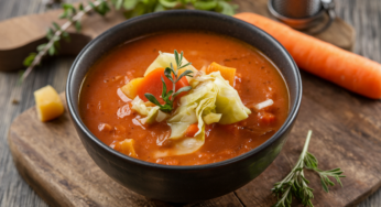 Sopa de verduras depurativas con Thermomix